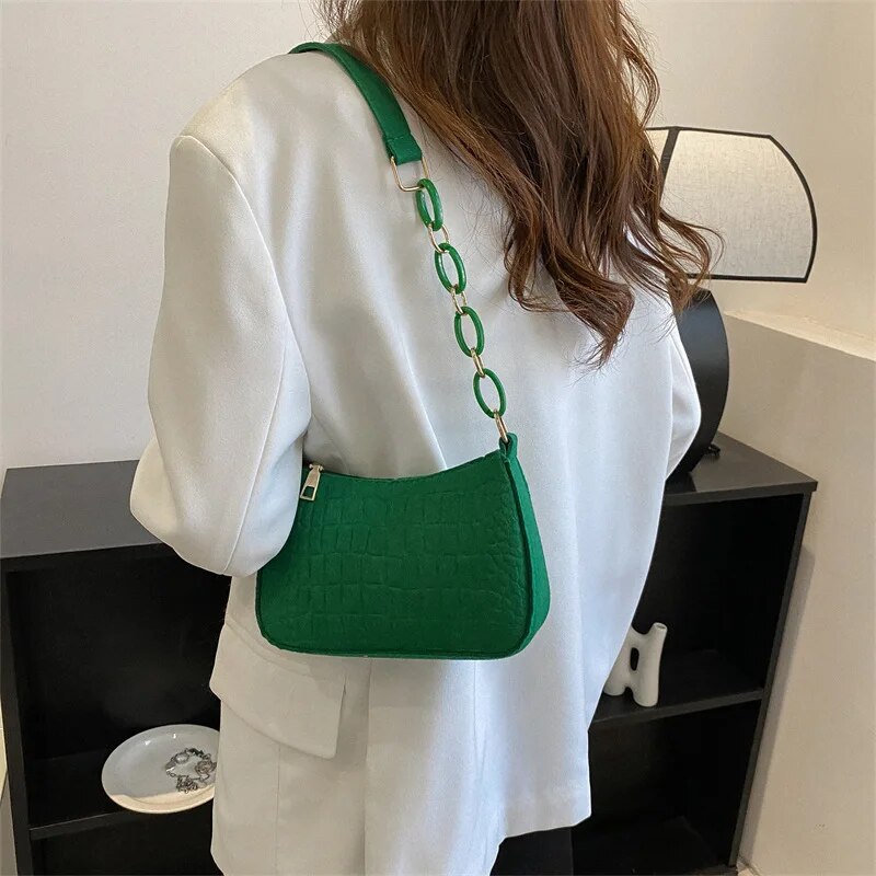 Vintage Chic Small Square Bag Retro Shoulder & Handheld Fashion Handbag for Women