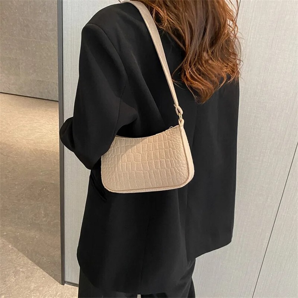 Vintage Chic Small Square Bag Retro Shoulder & Handheld Fashion Handbag for Women
