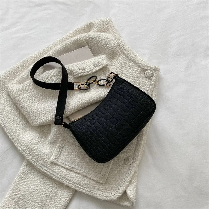 Vintage Chic Small Square Bag Retro Shoulder & Handheld Fashion Handbag for Women