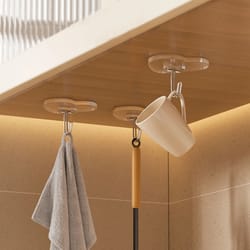 clear heart shape self adhesive wall hooks transparent multi purpose hanging rack