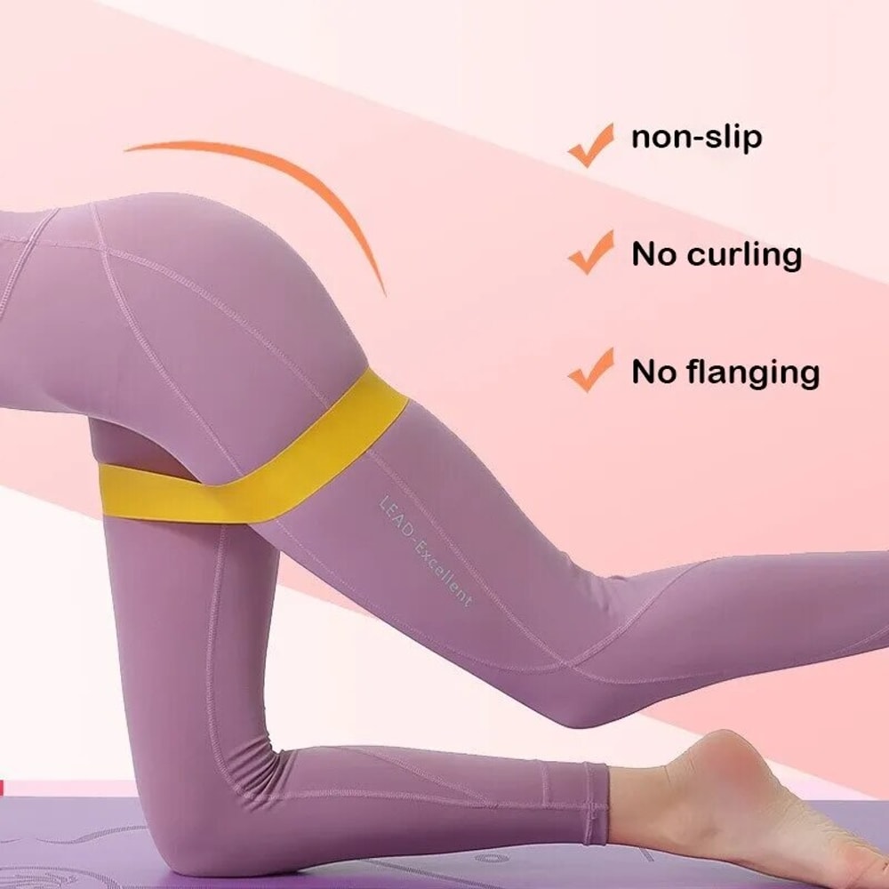 Premium Resistance Bands And Yoga Tension Belt Set For Glutes Squats And Stretching 4