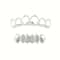 Hip Hop Teeth Grillz Set Stylish Six Tooth Lower Teeth Ornaments for Stage, Festival & Party