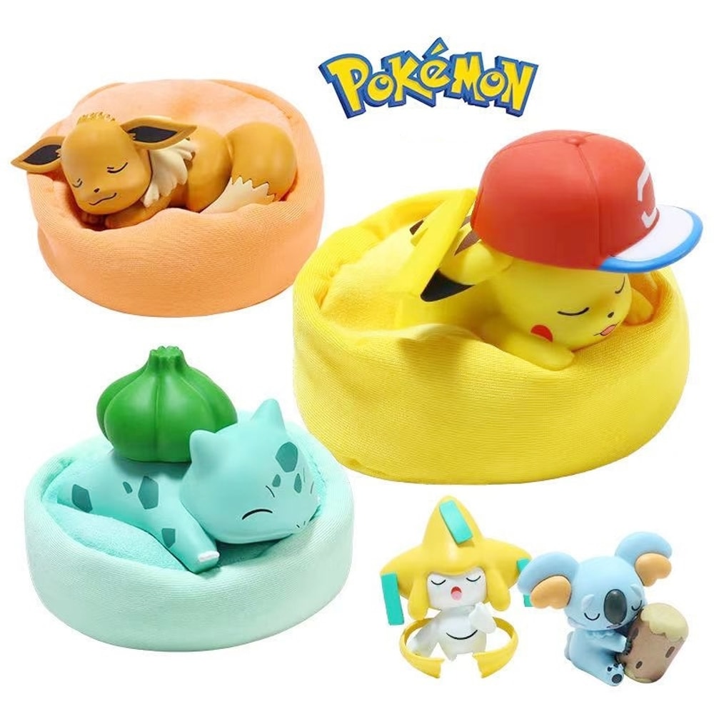 Pokemon Figures Pikachu & Eevee Collectible Anime Action Set