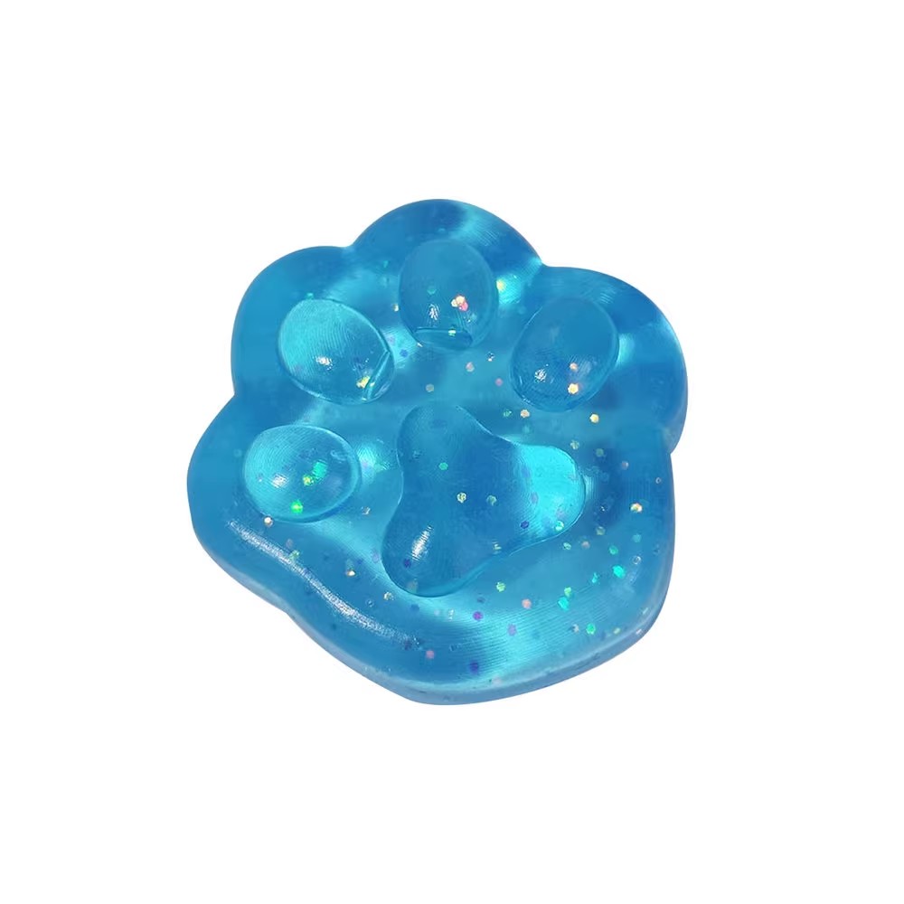 Kawaii Cat Paw Squishy Stress Relief Toy Set Soft Glitter Claw Squeeze