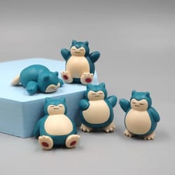 premium snorlax mini figure set pokemon cake toppers & kawaii figurines decor