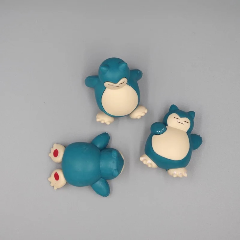 Premium Snorlax Mini Figure Set Pokemon Cake Toppers & Kawaii Figurines Decor