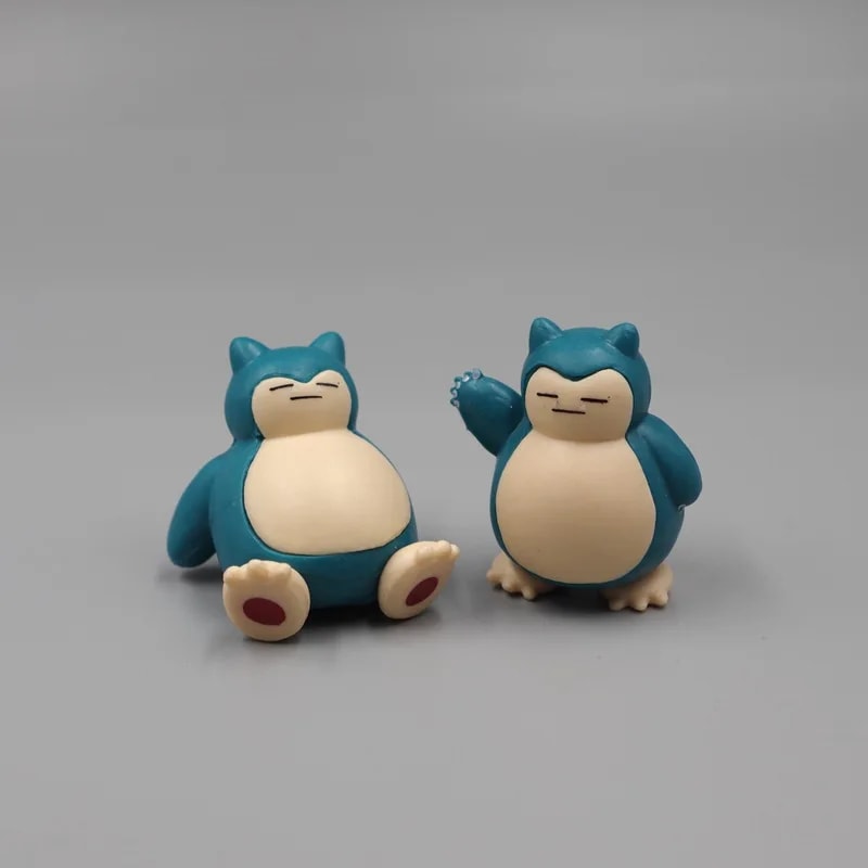 Premium Snorlax Mini Figure Set Pokemon Cake Toppers & Kawaii Figurines Decor