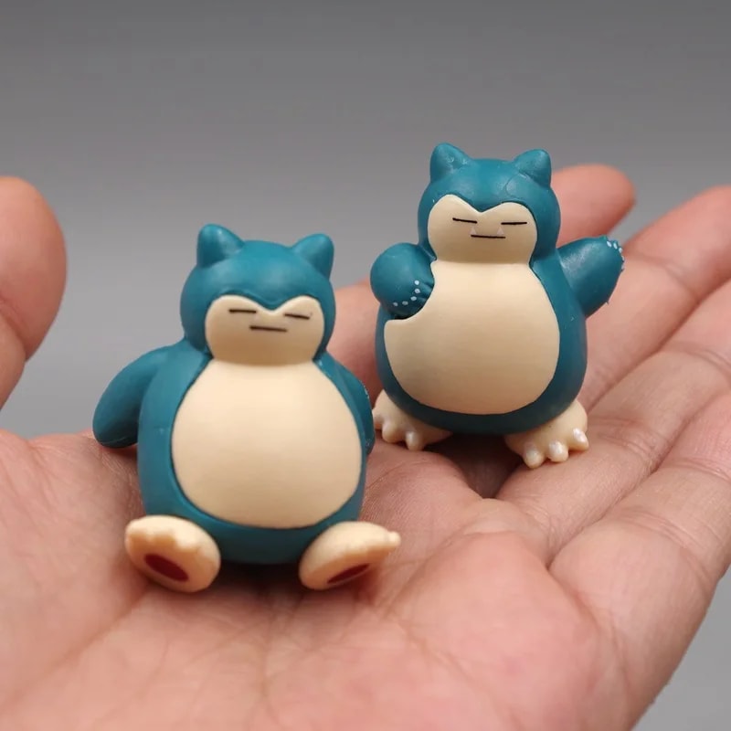 Premium Snorlax Mini Figure Set Pokemon Cake Toppers & Kawaii Figurines Decor