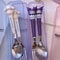 Sanrio Kids Stainless Steel Cartoon Spoon Fork Set Hello Kitty Kuromi Cute Tableware Gift 3
