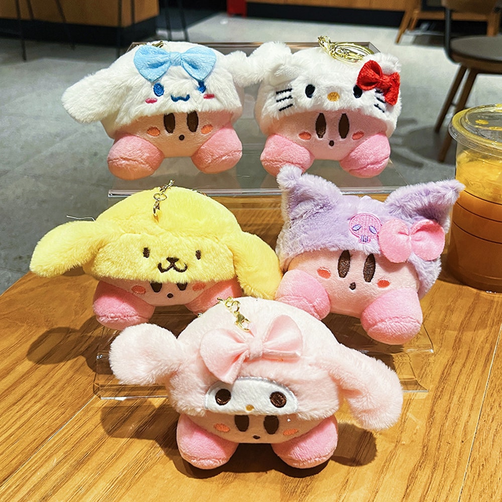 Cute Cartoon Keychain For Kids Kirby Hello Kitty Melody Backpack Charm 3