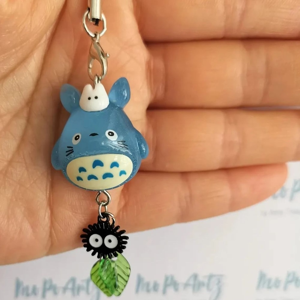 Kawaii Totoro Phone Charm Keychain Handmade Anime Pendant