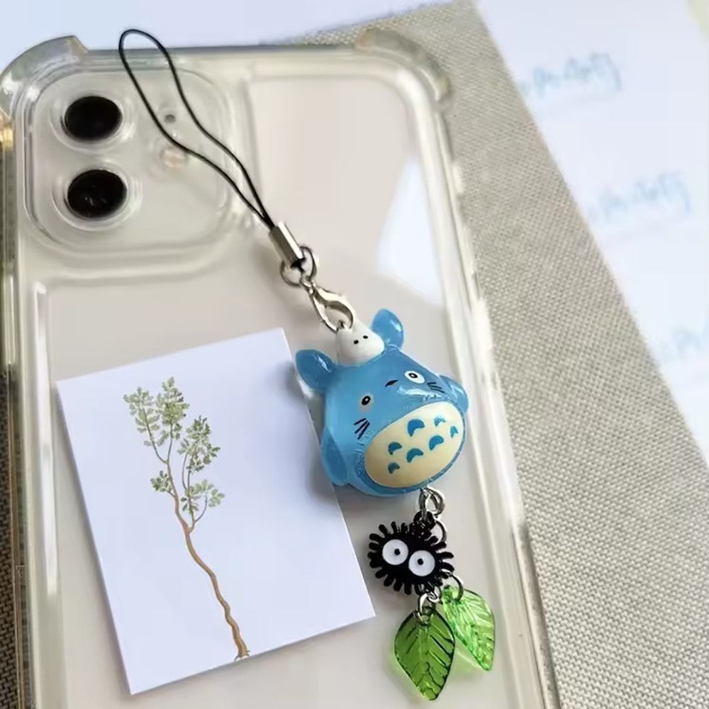 Kawaii Totoro Phone Charm Keychain Handmade Anime Pendant