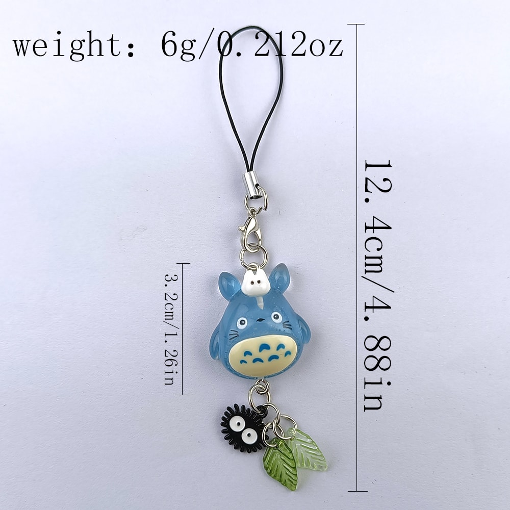 Kawaii Totoro Phone Charm Keychain Handmade Anime Pendant
