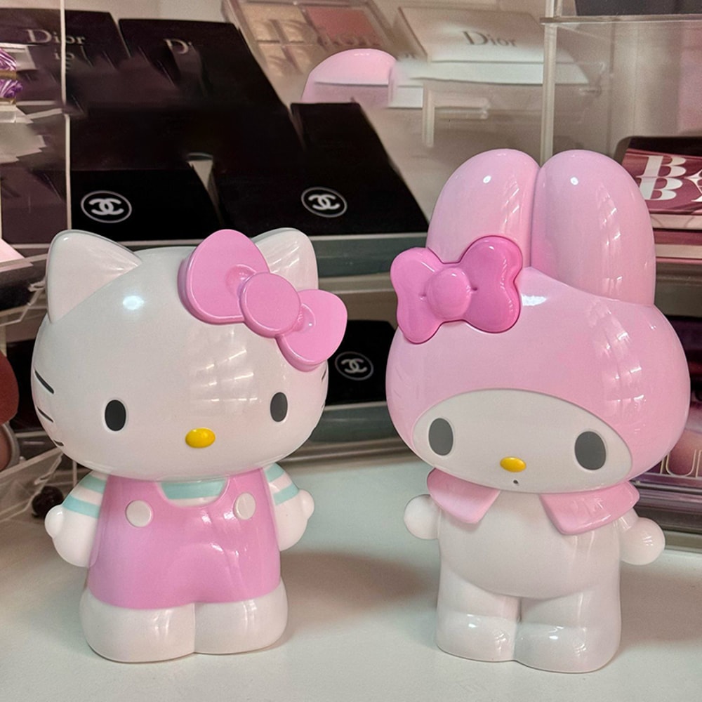 Hello Kitty & Melody Desktop Pen & Makeup Brush Holder Cute Storage Bucket for Girls