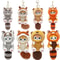 Kawaii Shark Cat Plush Keychain Cute Cartoon Backpack Charm Toy