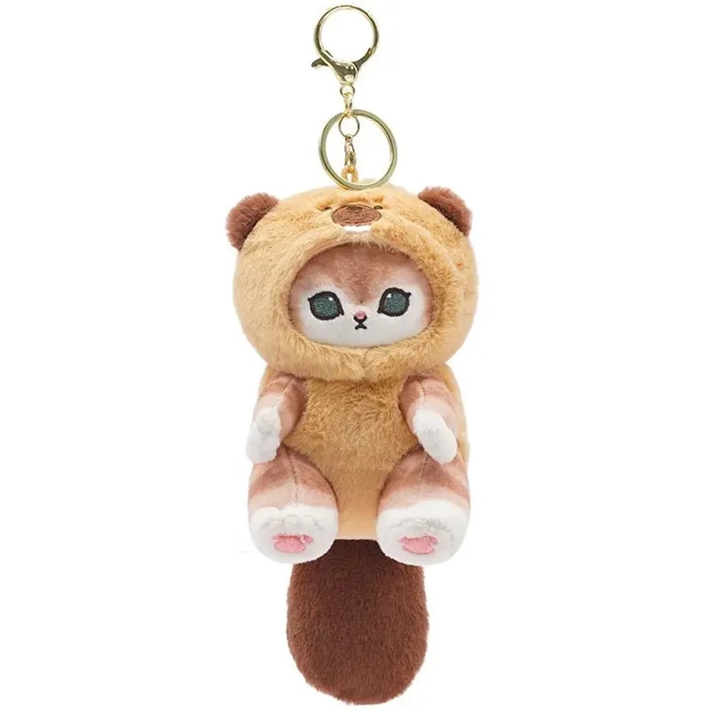 Kawaii Shark Cat Plush Keychain Cute Cartoon Backpack Charm Toy
