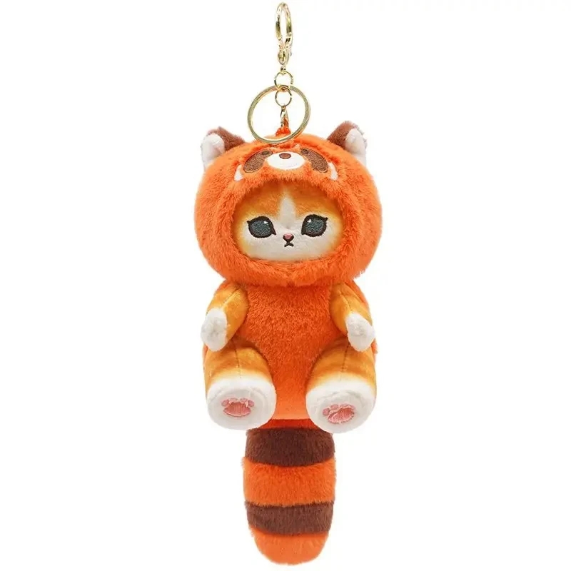 Kawaii Shark Cat Plush Keychain Cute Cartoon Backpack Charm Toy