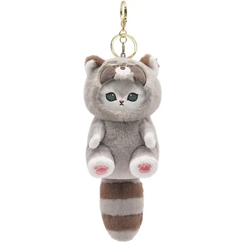 Kawaii Shark Cat Plush Keychain Cute Cartoon Backpack Charm Toy
