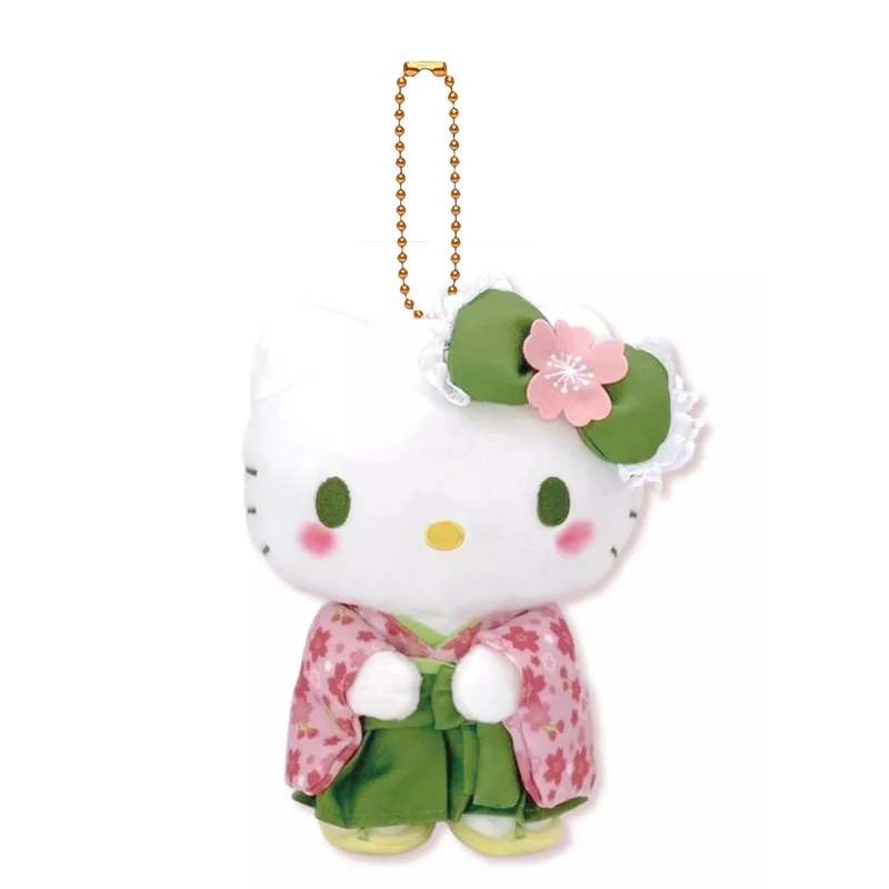 Sanrio Plush Keychain Bag Charm Hello Kitty Cinnamoroll Kuromi Kawaii Accessory 5