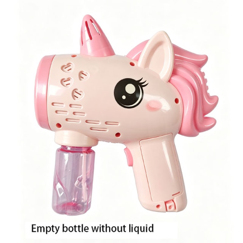 Magical Unicorn Bubble Gun Automatic Bubble Machine For Kids Outdoor Fun 2