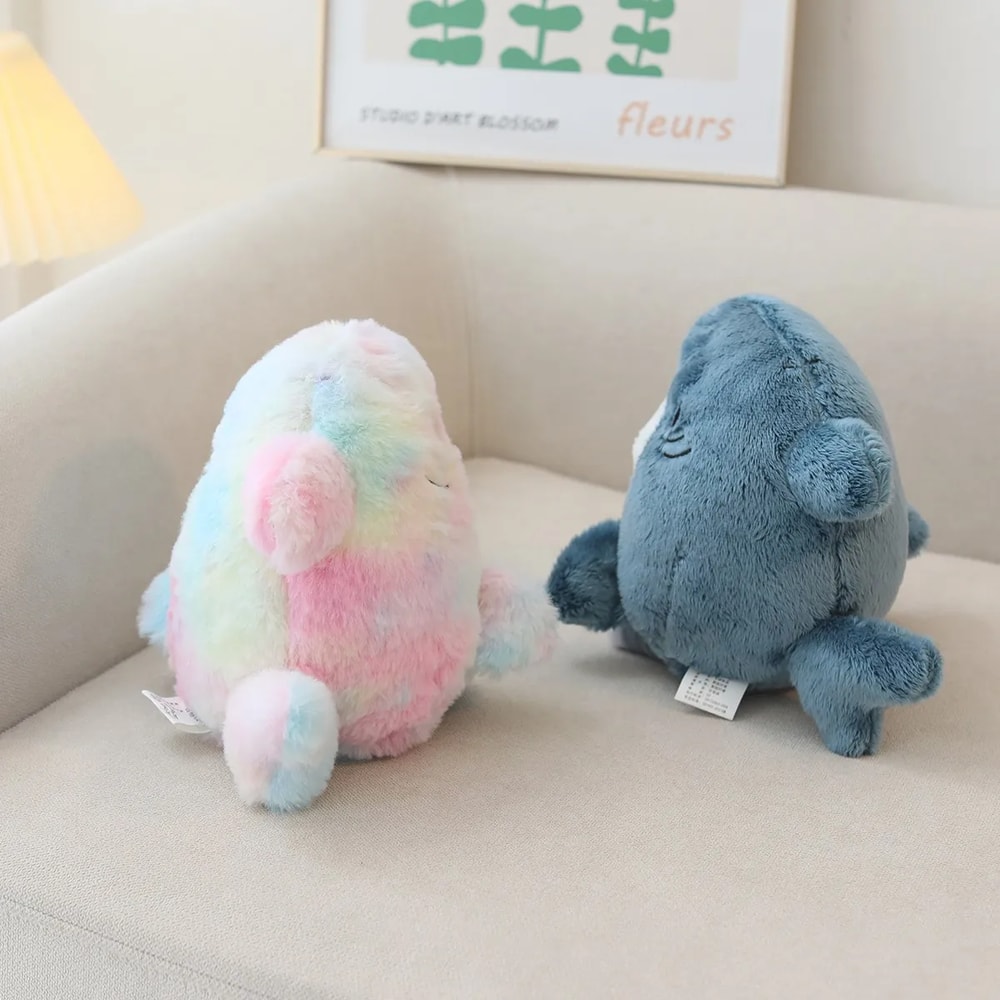 Kawaii Shark Cat Plush Toy Soft Stuffed Colorful Doll for Kids