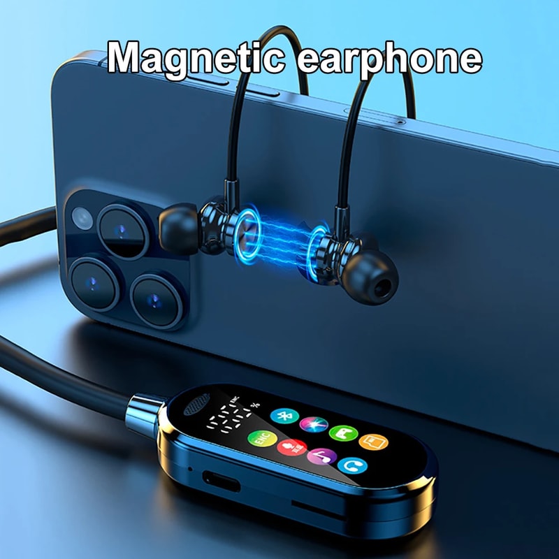 Color Screen Bluetooth Neckband Earphones With Noise Reduction 1