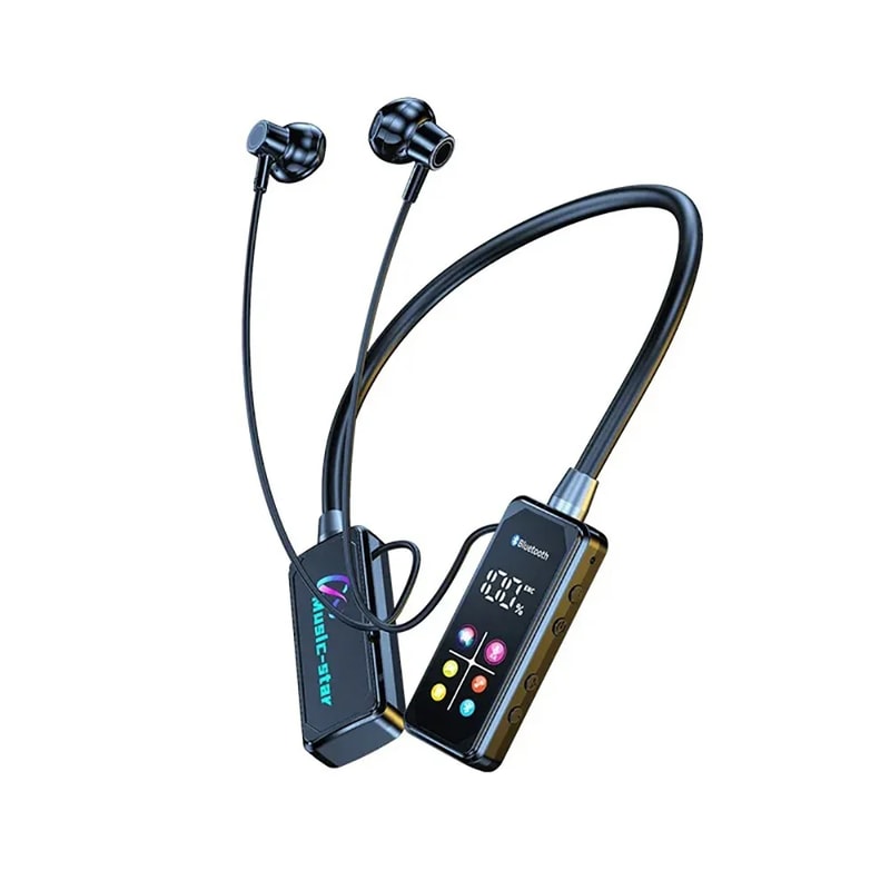 Color Screen Bluetooth Neckband Earphones With Noise Reduction 0