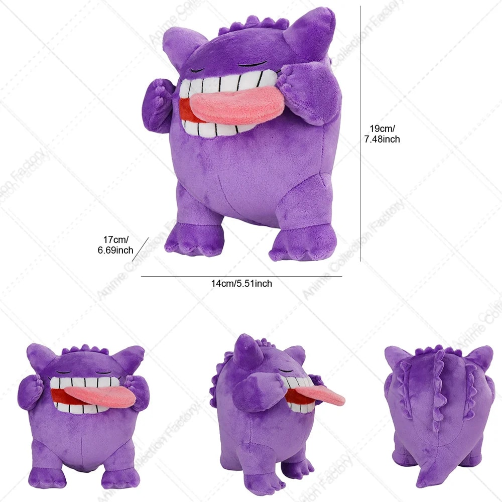 Mega Gengar Sleeping Plush Toy Soft Pokemon Peluche For Kids Fans 7