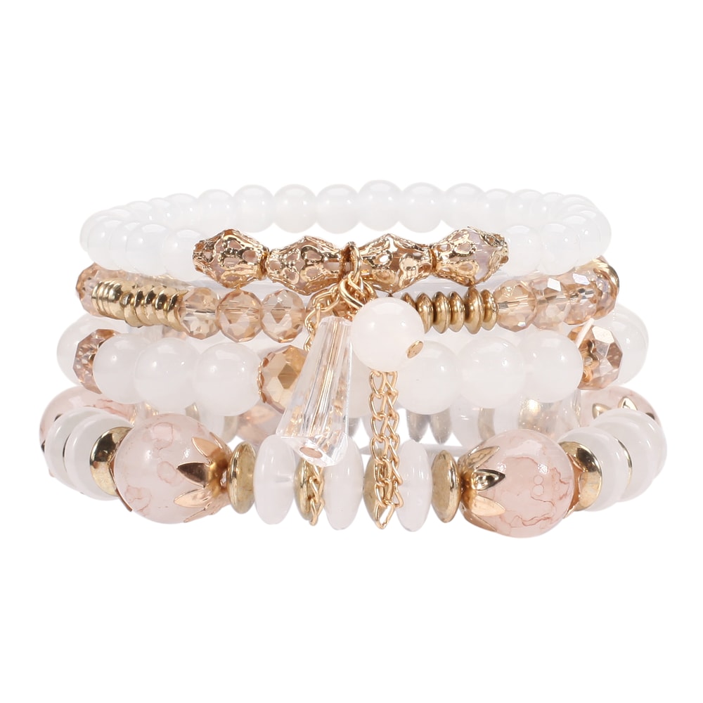 Bohemian Multilayered Bead Bracelets for Women with Charm Pendant