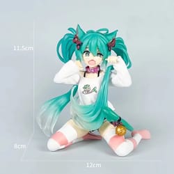 premium hatsune miku figure neko t shirt desktop figurine anime collectible for fans & gifts