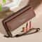 Classic Double Layer Mens Faux Leather Wallet with Zippered Card Wallet Design