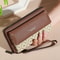 Classic Double Layer Mens Faux Leather Wallet with Zippered Card Wallet Design
