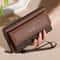 Classic Double Layer Mens Faux Leather Wallet with Zippered Card Wallet Design