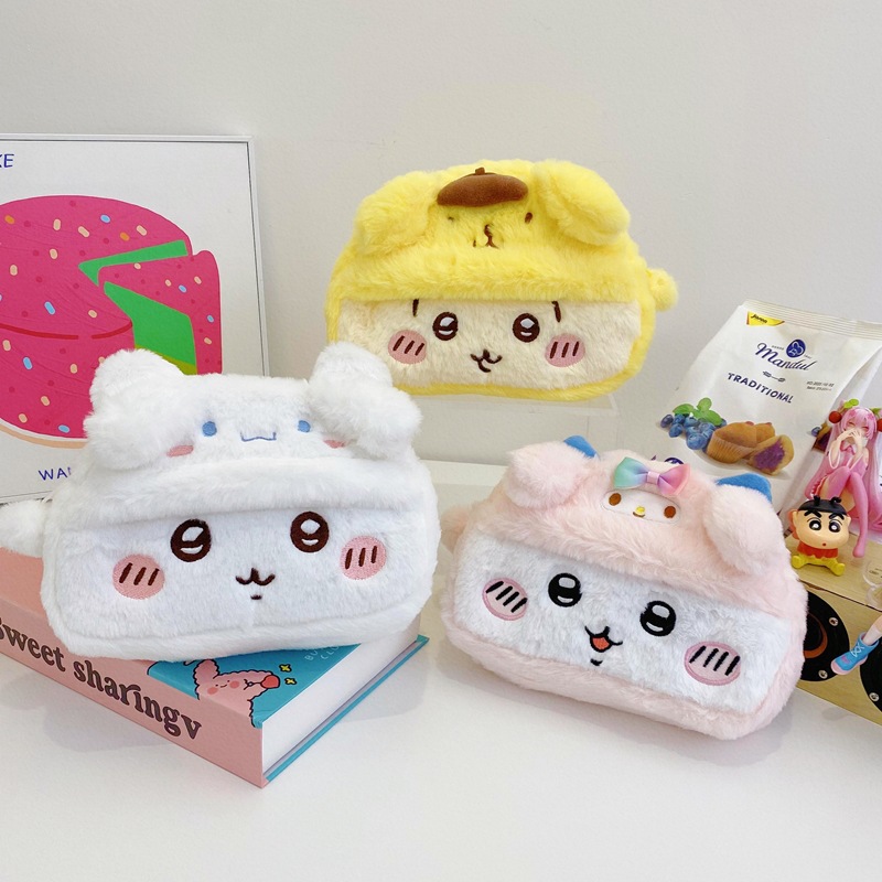 Kawaii Chiikawa Plush Case With Large Capacity Storage Cosmetic Makeup Bag 1