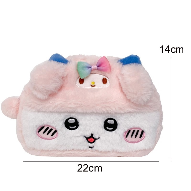 Kawaii Chiikawa Plush Case With Large Capacity Storage Cosmetic Makeup Bag 2
