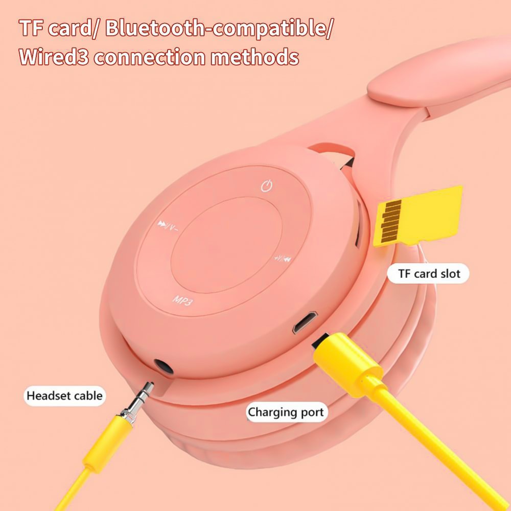 Wireless Bluetooth Gaming Headset with Mic Comfortable Stereo Headphones for Mobile & Tablet