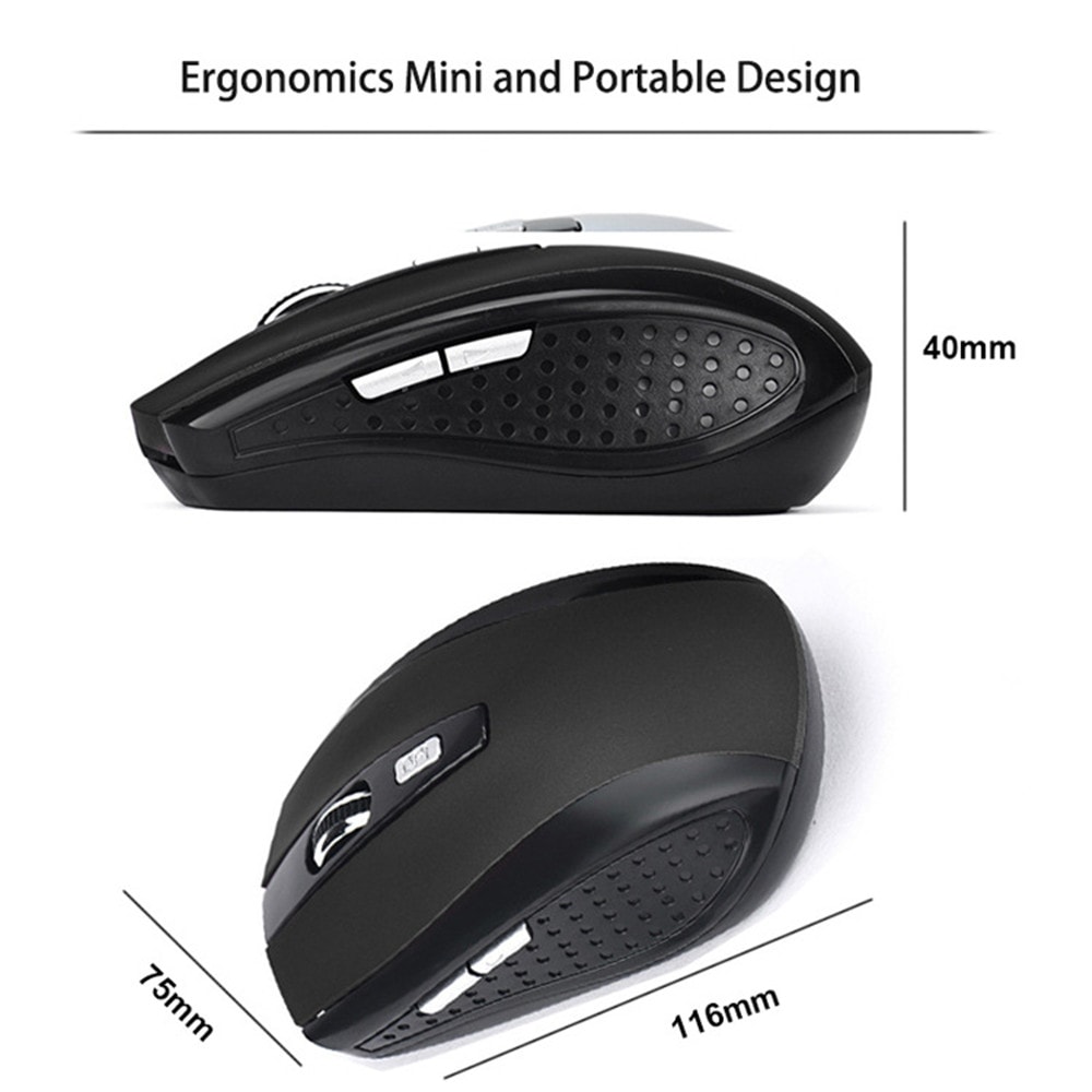 Wireless Gaming Mouse Mini Noiseless Optical Mouse For PC Mac 5