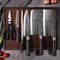 Premium Laser Damascus Kitchen Knife Set With Sharpener Chef Utility Slicing Tools 0