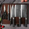 Premium Laser Damascus Kitchen Knife Set With Sharpener Chef Utility Slicing Tools 0