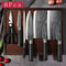 Premium Laser Damascus Kitchen Knife Set With Sharpener Chef Utility Slicing Tools 2