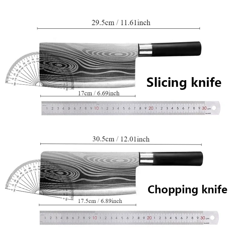 Premium Laser Damascus Kitchen Knife Set With Sharpener Chef Utility Slicing Tools 1