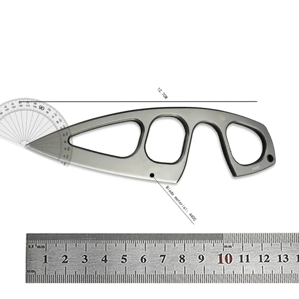 Pocket EDC Necklace Mini Fixed Blade Knife Steel Everyday Carry