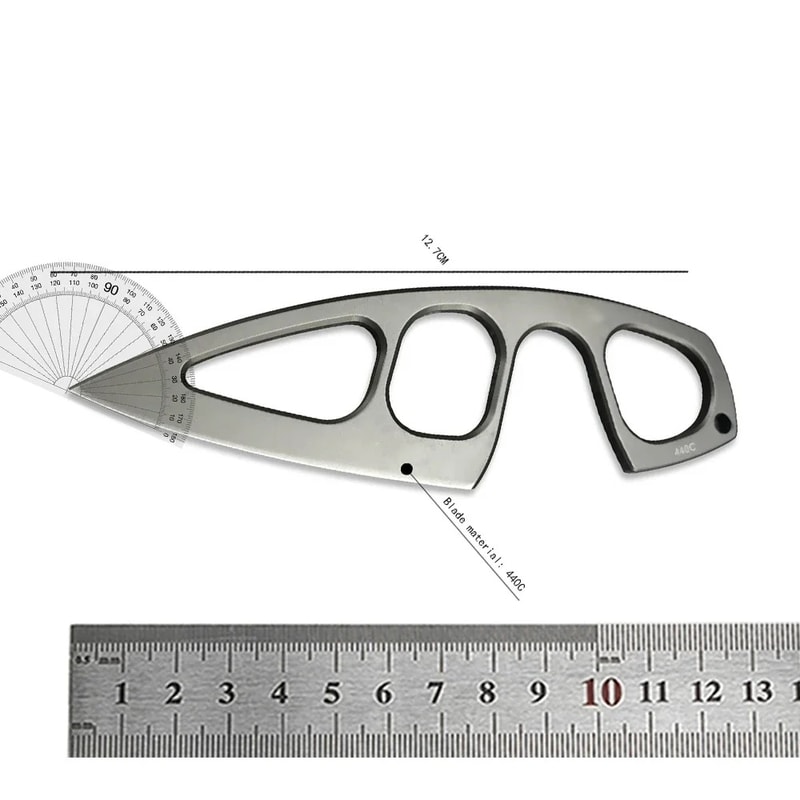 Pocket EDC Necklace Mini Fixed Blade Knife Steel Everyday Carry