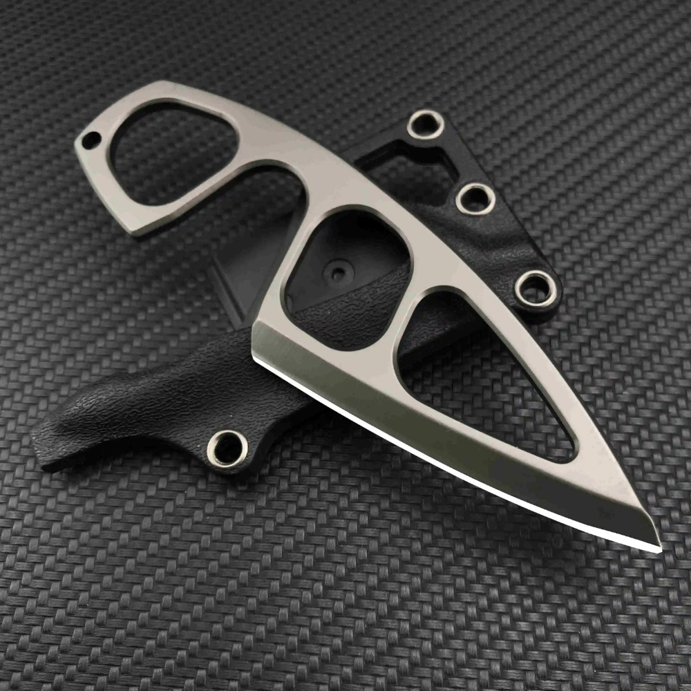 Pocket EDC Necklace Mini Fixed Blade Knife Steel Everyday Carry