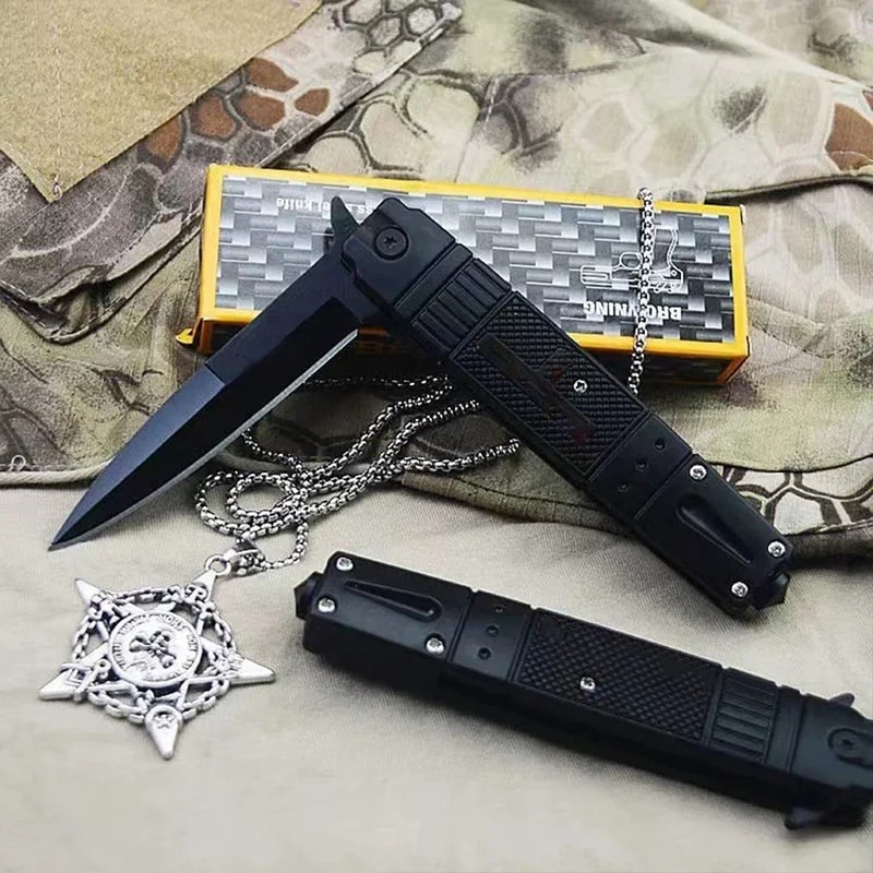 Premium Outdoor Folding Knife Stainless Steel Survival Tool