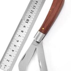 professional folding grafting knife precision fruit tree grafting & pruning tool with wooden handle