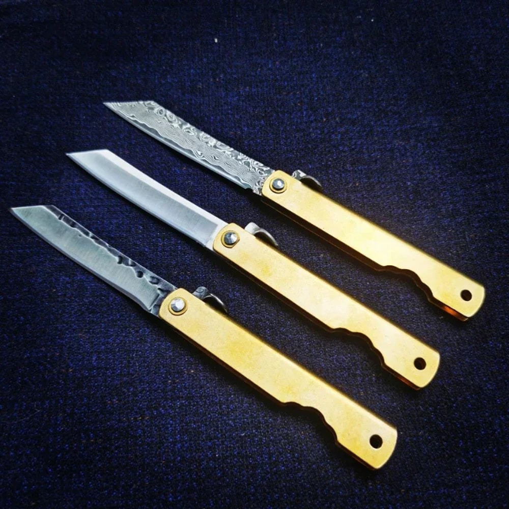 Premium Damascus Mini Tactical Folding Knife Compact Outdoor Knife for Self Defense & Fishing Utility