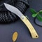 Premium Damascus Mini Tactical Folding Knife Compact Outdoor Knife for Self Defense & Fishing Utility