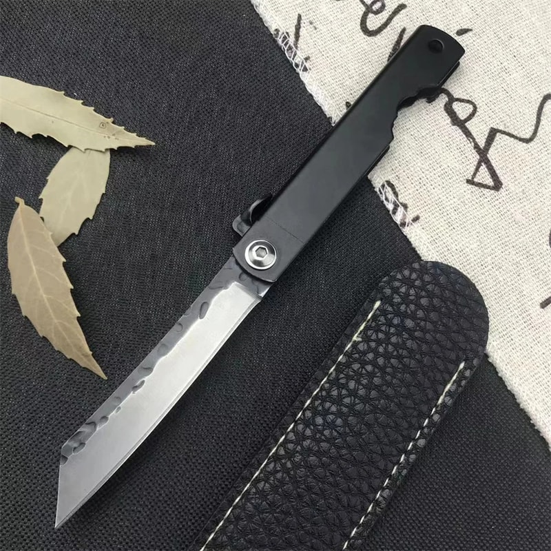 Premium Damascus Mini Tactical Folding Knife Compact Outdoor Knife for Self Defense & Fishing Utility