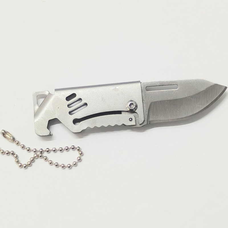 Mini Outdoor Folding Knife With Steel Portable Camping Survival Tool 1
